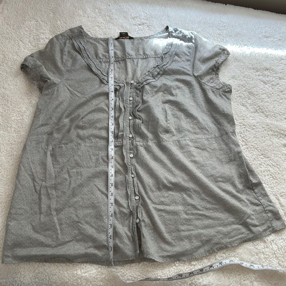 2000's Womens Eddie Bauer Short Sleeve Blouse Prairie Cottagecore Soft Sz 2X Y2K - Picture 5 of 6
